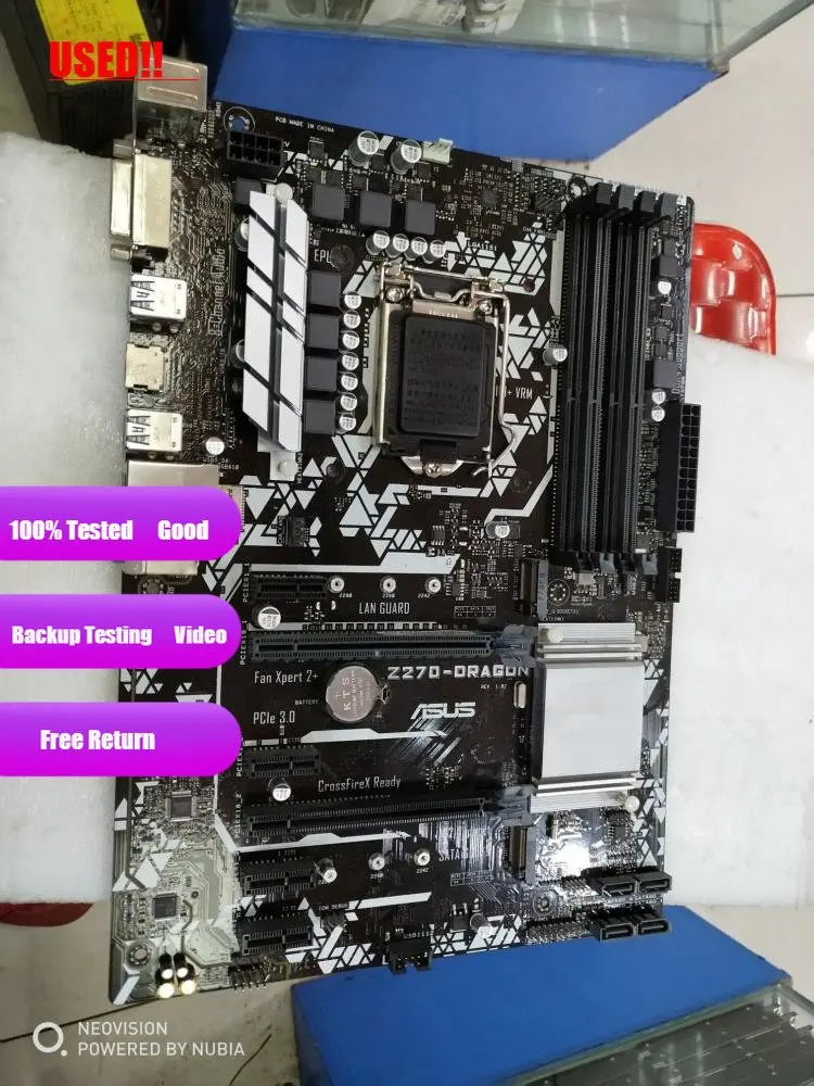 Motherboard For Asus PRIME Z270-DRAGON Original  Desktop Intel Z270 Z270M DDR4 LGA 1151 i7/i5/i3 USB3.0 SATA3 PC