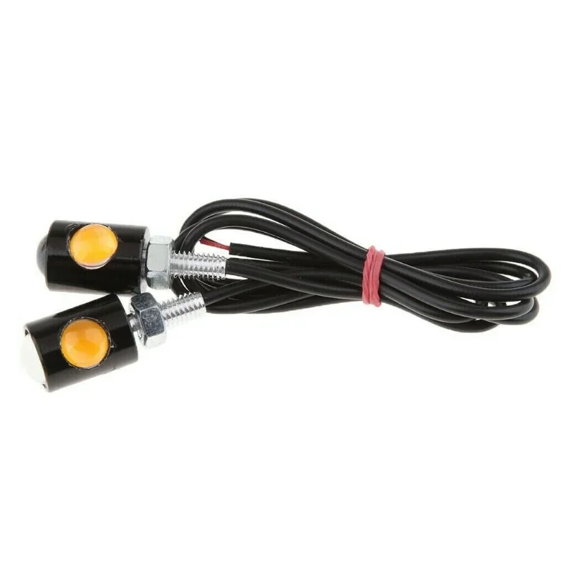 Universal Motorcycle LED Eagle Eye Shape Mini License Plate Light Turn Signal Turn Indicator Tail Rear Light Brake Fog Lamp Bulb