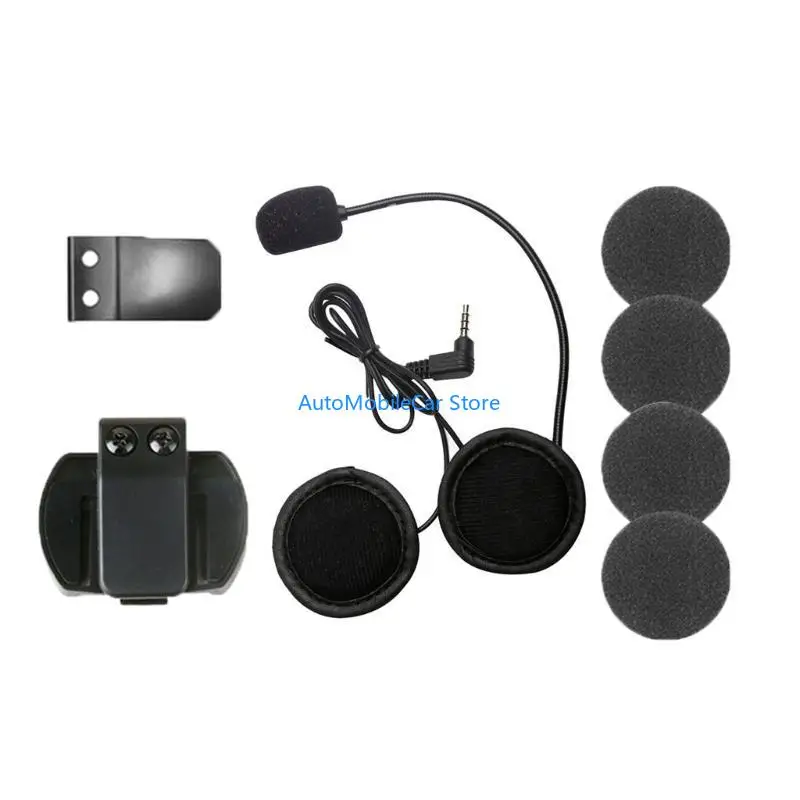 G8TE Universal Riding Helmets Speaker Set Motorcycle Helmets Intercom with Secure Clip Mount Communication Gear for V4