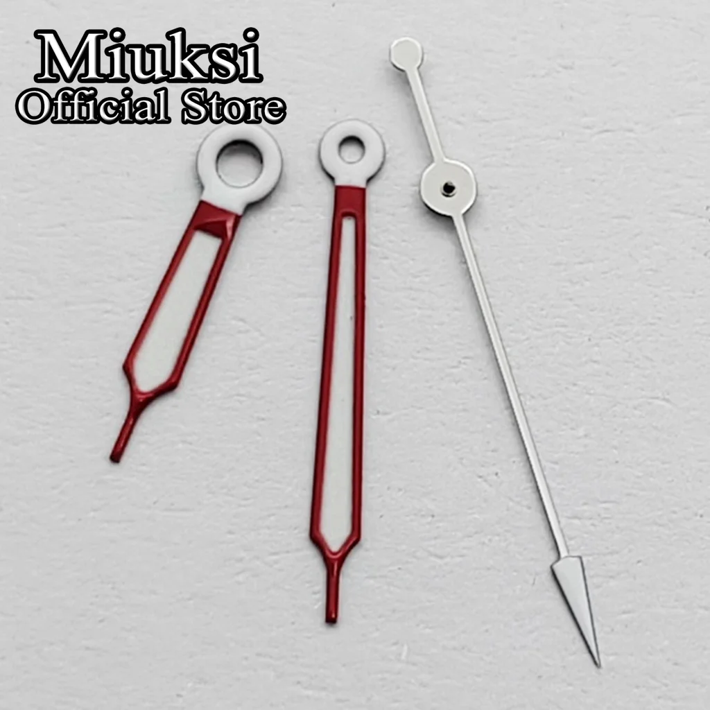Miuksi VH31 rote Uhrzeiger passen zum VH31 Uhrwerk, grün leuchtendes Uhrenzubehörteil. – Detail 4