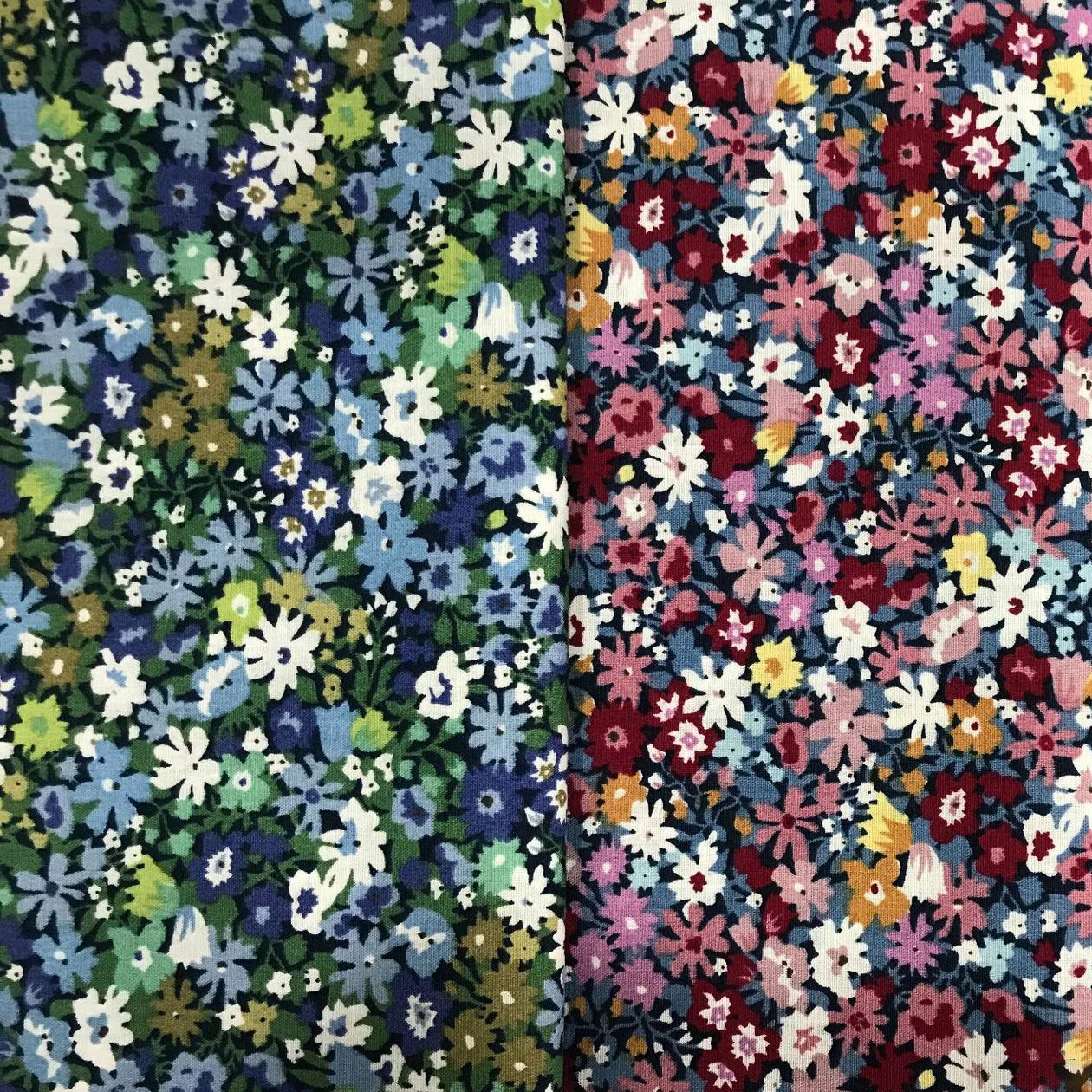 

Хлопковая поплиновая тканая ткань с принтом, одежда, рубашка, юбка, ткань, детская одежда в стиле ретро, маленькая ткань с цветочным принтом