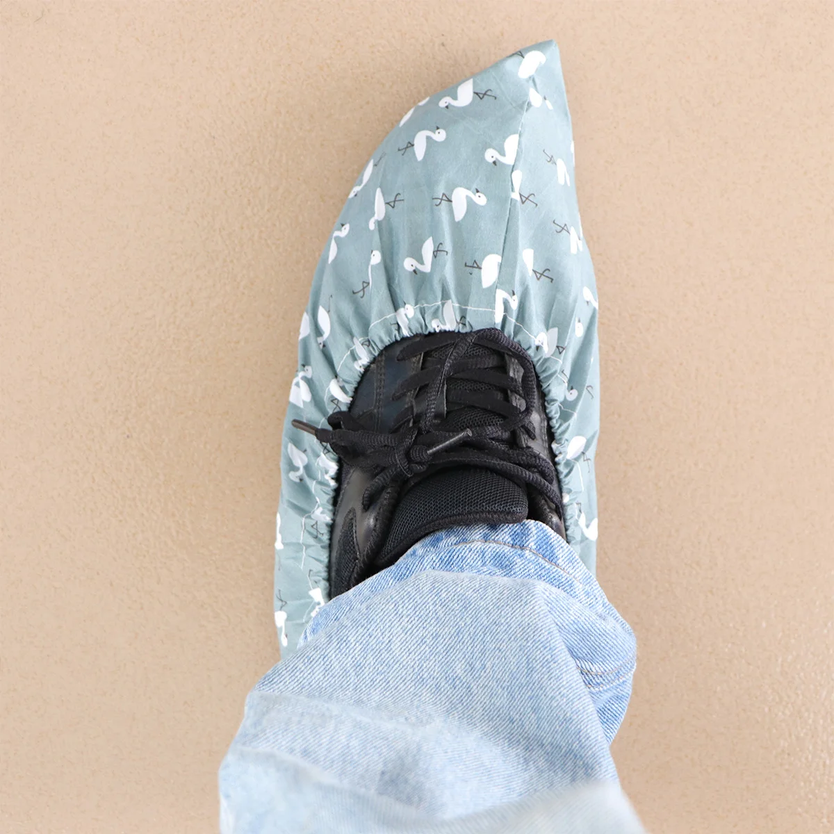 2 Pairs Thickened Antislip Shoe Cover Washable Breathable Dustproof Nonslip Foot Covers Household Reusable Male Female Student