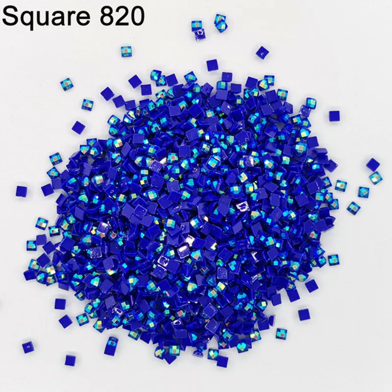 New Sale AB Square Drills The Aurora Borealis Rhinestones for DIY Diamond Painting Embroidery  Colorful Mosaic Stones