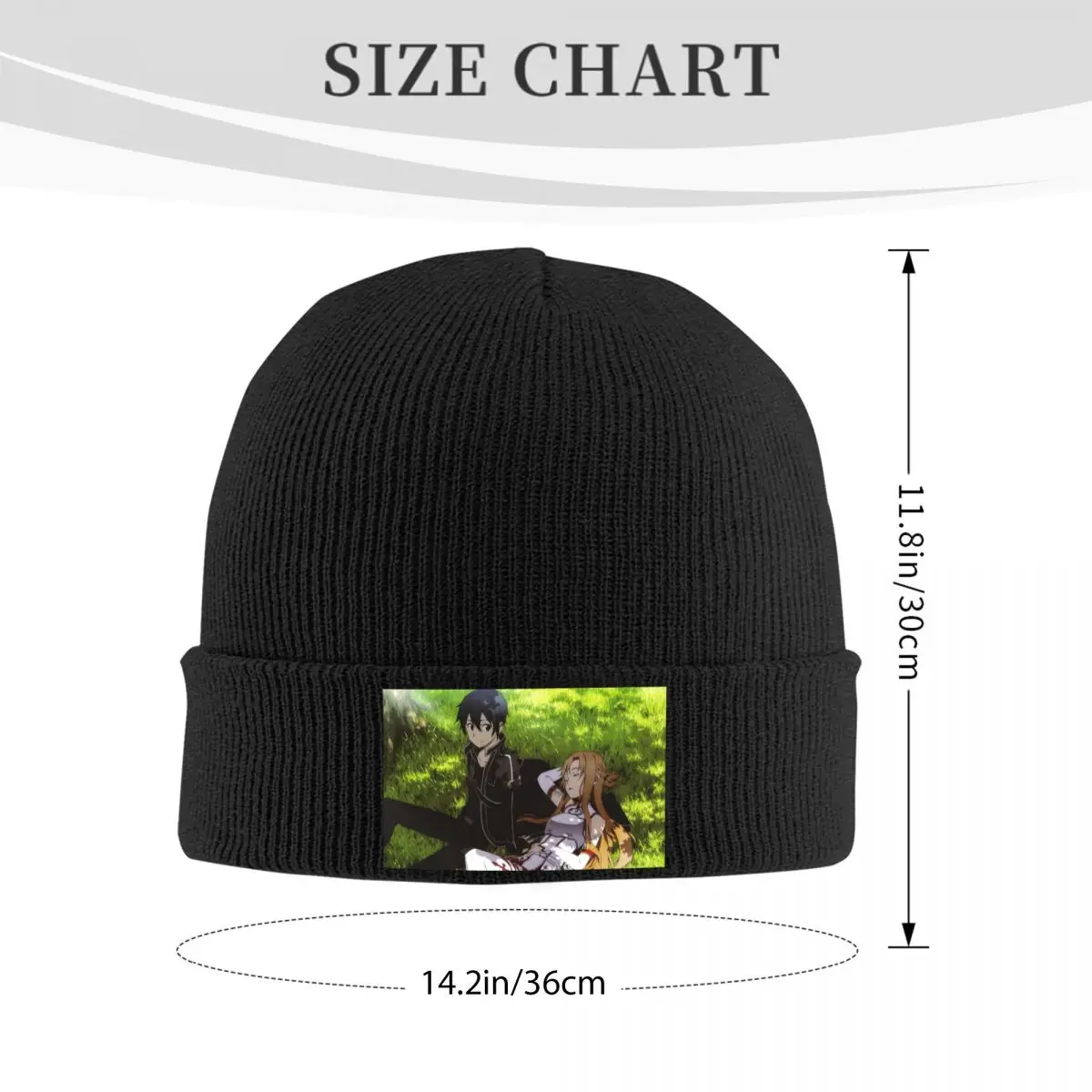 Sword Art Online Sao Yuuki Asuna Anime Warm Knitted Cap Winter Knit Bonnet Hat Skullies Beanies Hip Hop Caps for Unisex