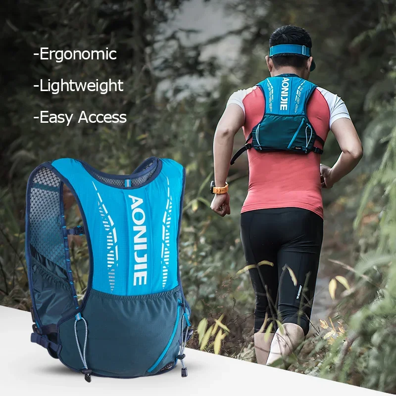 AONIJIE C9102S Ultra Vest 5L Hydration Backpack Pack Bag Soft Water Bladder Flask Set For Hiking Trail Running Marathon Race