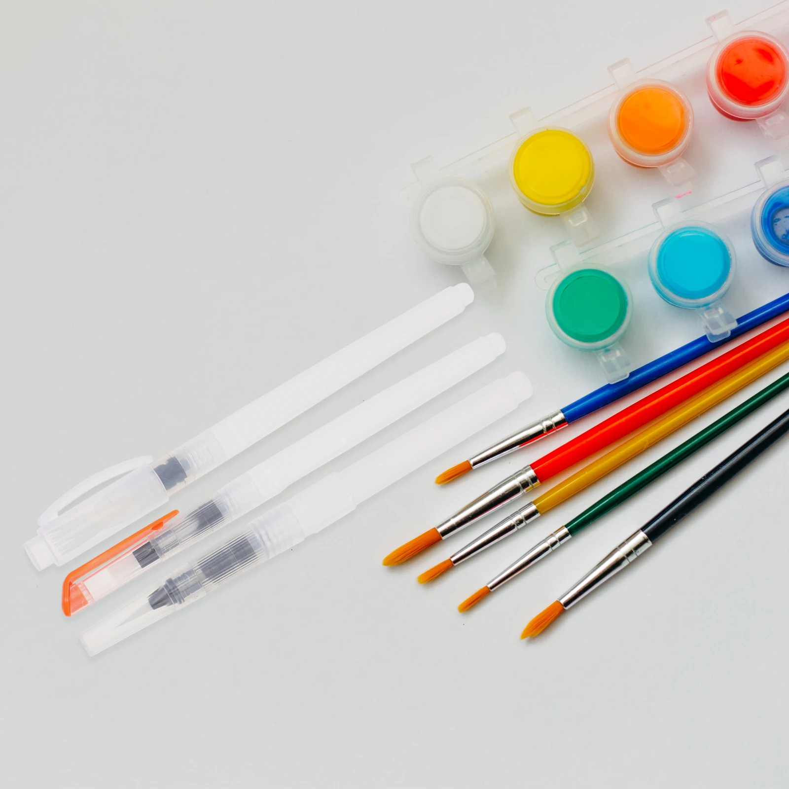 

9 Pcs Watercolor Brush Pens Portable Paint Drawing Supplies Fine Tip Control Ink Flow Practical Painting Tools