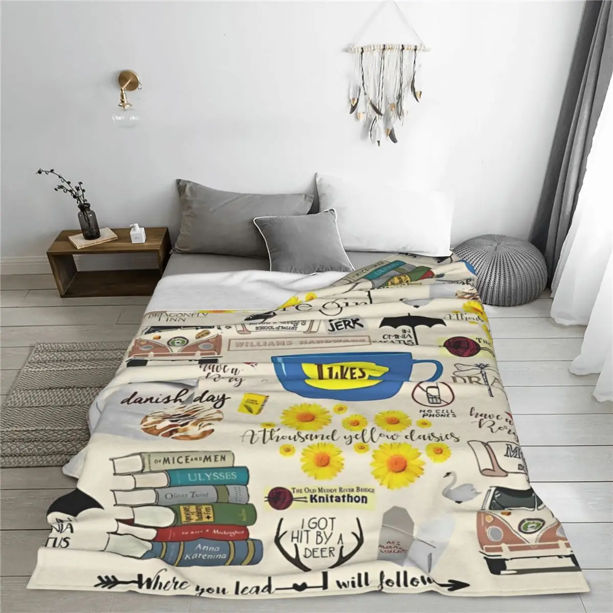 Gilmore Girls I Drink Coffee Like Gilmore Girl Flannel Blankets TV Funny Throw Blankets for Home Hotel Sofa Bedspread Super Soft