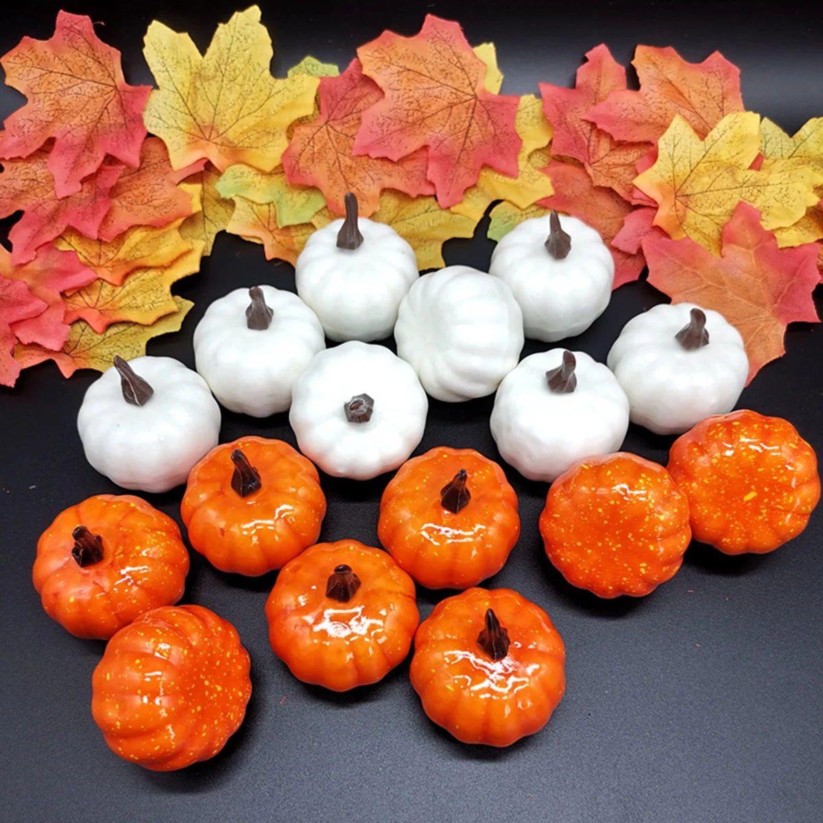 

12Pcs Imitation Pumpkin Models Classic Must-Have Props for Halloween, Christmas Easter Photography and Festive Decorations