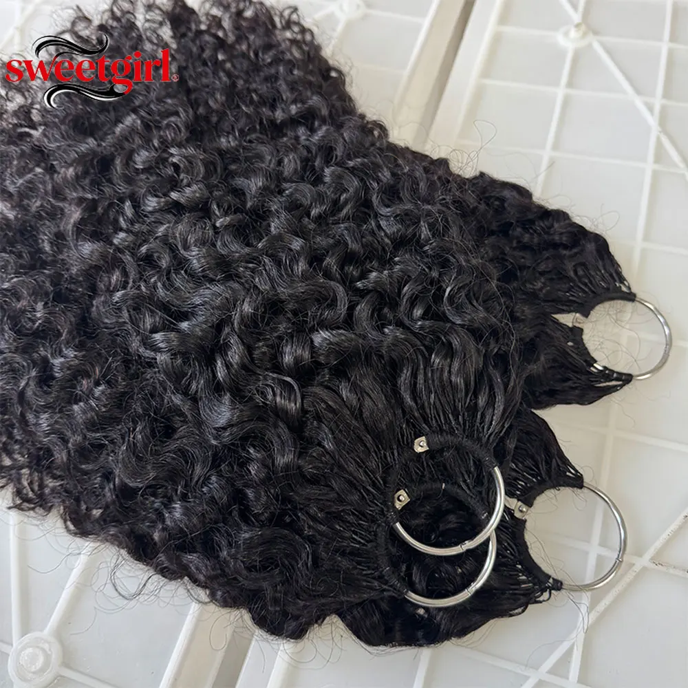 Pixie Curly Natural Black 100% Human Hair 12A For Women Burmese Curly Style Miracle Knots Crochet Human Hair For Hair Extensions
