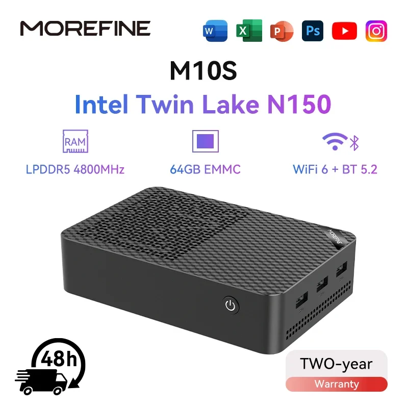 

Мини-ПК EOVOE MOREFINE M10S N150 до 3.6 ГГц, 12 ГБ DDR5 ОЗУ, 16 ТБ M.2, 2.5G LAN, 4K, WiFi6, BT5.2, бизнес-мини-компьютер для рабочего стола