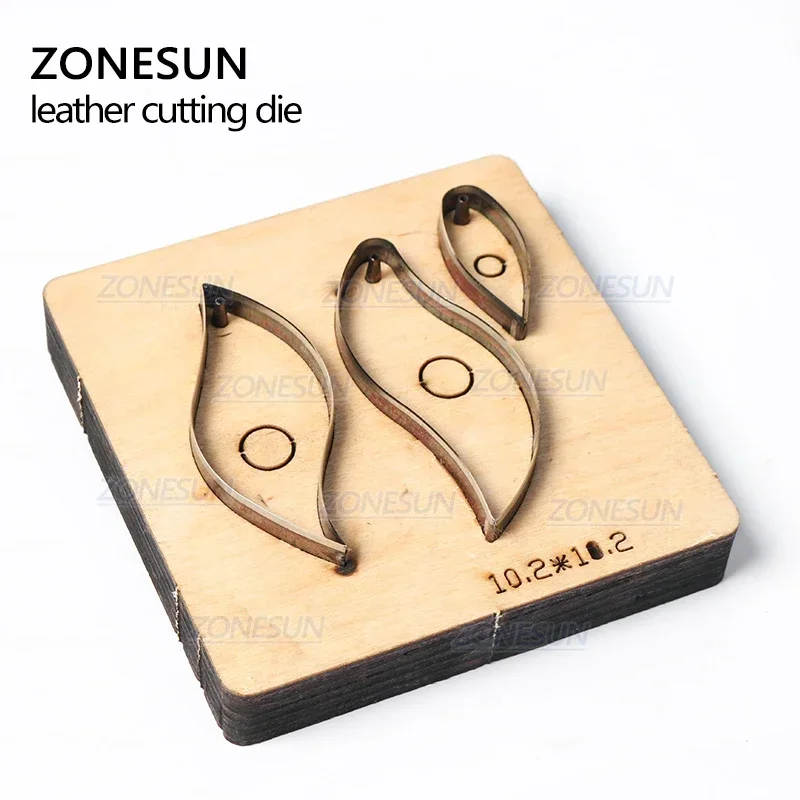 ZONESUN T9 DIY Custom Cutter Leather Die Cutters Leather Cut Out Earring For Steel Rule Die Hand-Made Leather Knife Mold