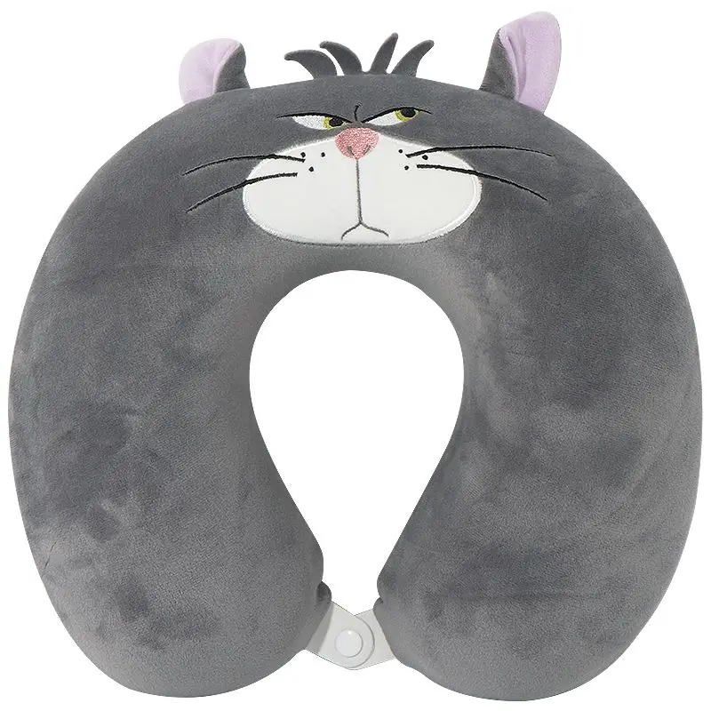 Disney Lucifer Cat Cartoon Animation Peripheral U-shaped Pillow Neck Cushion Comfortable Memory Foam Portable Office Nap Pillow