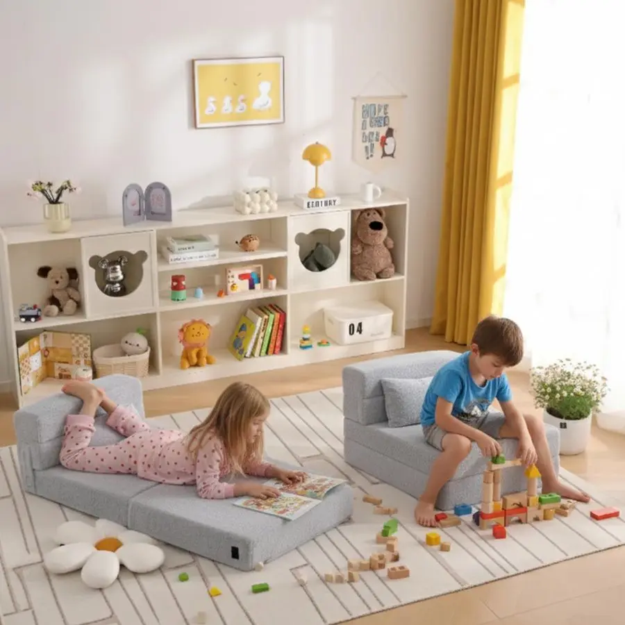 

Раскладной диван-кровать с матрасом и подушкой, моющийся складной напольный коврик для детского сада, детское раскладное кресло-футон