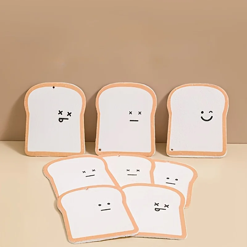 Natural Wood Pulp Kitchen Sponges - Round Eye Shape, Non-Scratch, Toast Shape, Dish Sponge for Washing Dishes and Cleaning