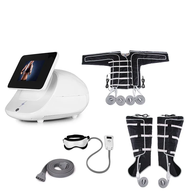 24 Air Bags 3 In 1air Pressotherapy Home Use Air Compression Massage Therapy Equipment For Detox 510Kpa Slim