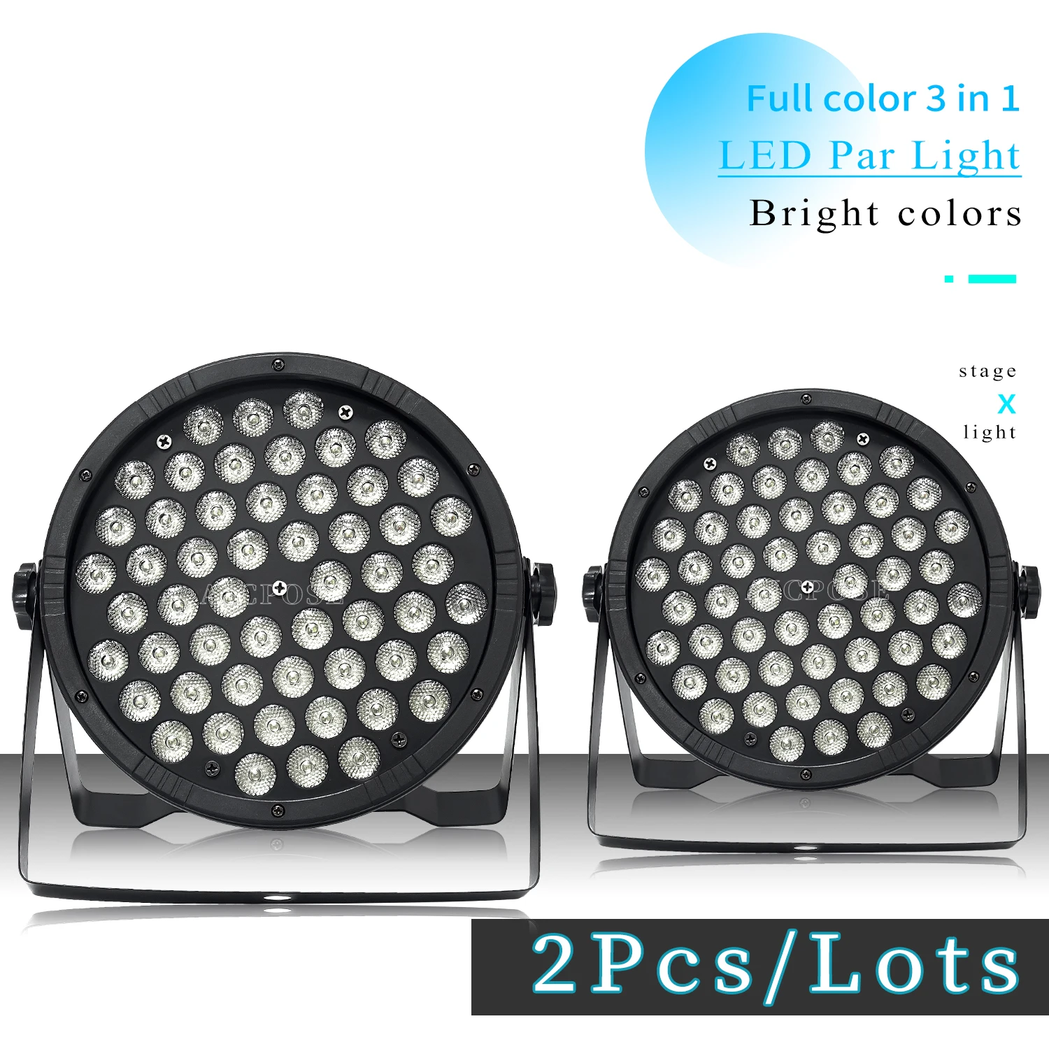 2Pcs/lots Led Par Lights 54x3W RGB 3in1 Par LED 54*3w Lights  Wash Disco Light DMX 512 Controller effect stage light