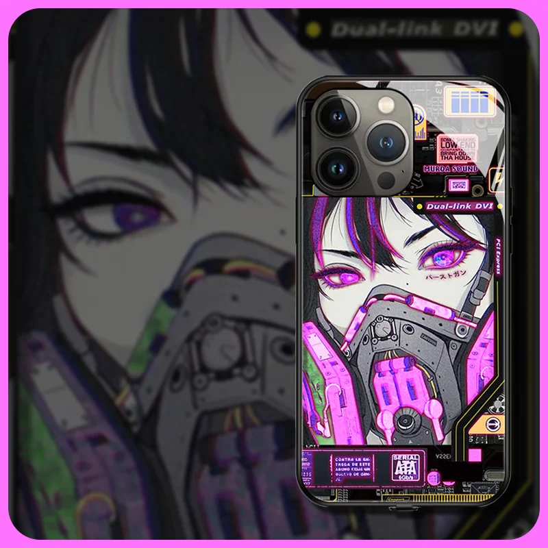 Demon Slayer Anime Girl Luminous Phone Case For Huawei mate60 pro plus Nova8/9/10 pro Honor Magic4/3pro play6TPro v40 X40 Shells