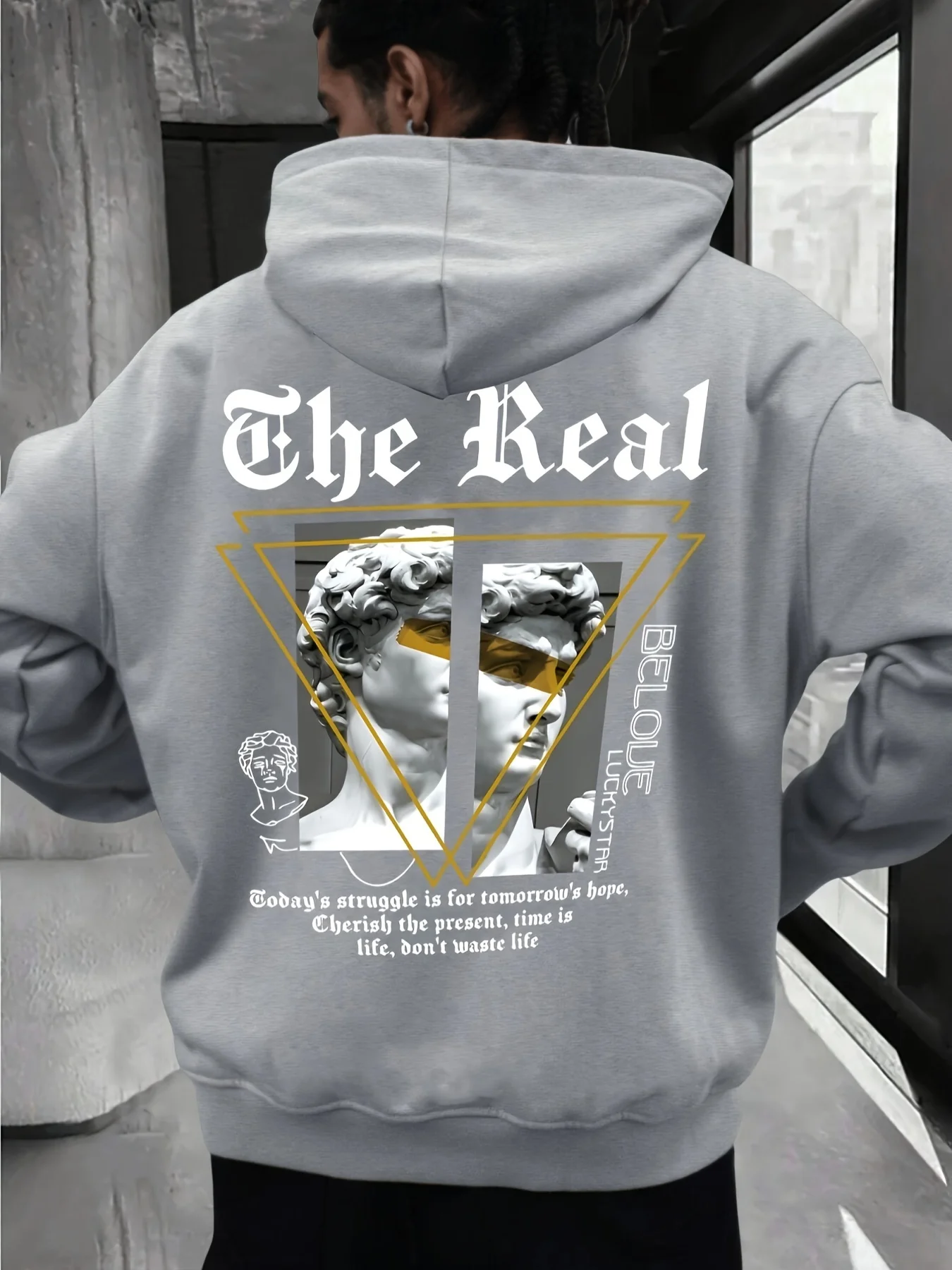 Winter and Autumn hotsale Men's Casual Sports Stylish AllPurpose Commuting English Letter Print Warm Hooded Sweatshirt promotion