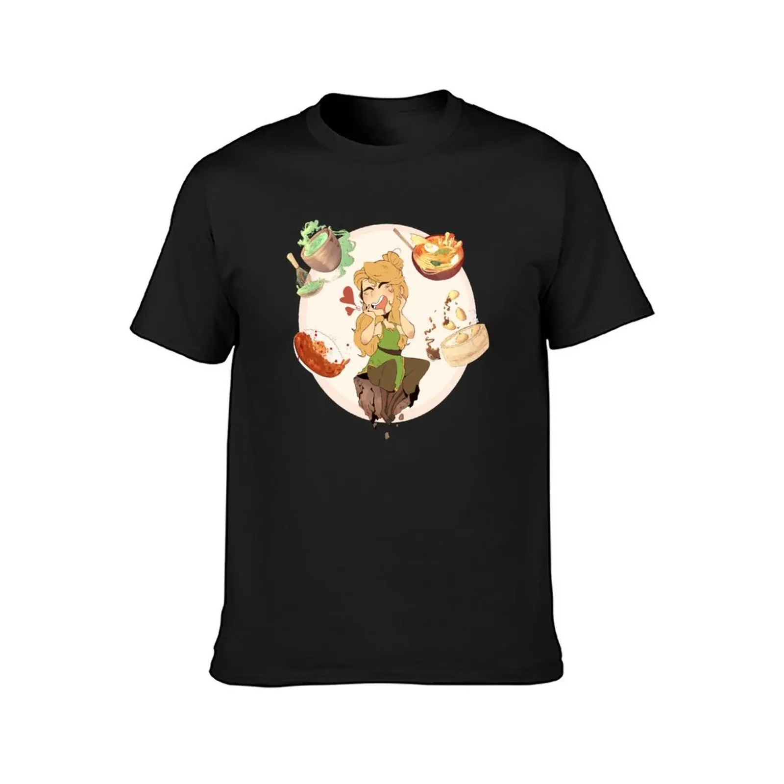 Sara Foodset V2- Commission T-Shirt kawaii clothes plus sizes plain Aesthetic clothing t shirts men