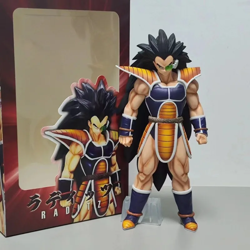 About 30cm Dragon Ball Super Saiyan Raditz Kakarot's Brother Statue Standing Posture PVC Action Figure Collectible Model Toy Box