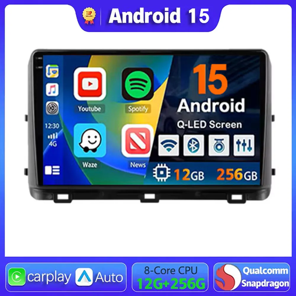 

Android 15 Car Radio Carplay+Auto For Kia Ceed 3 CD 2018 2019 2020 2021 2022 Navigation GPS Multimedia Video Player Stereo WiFi