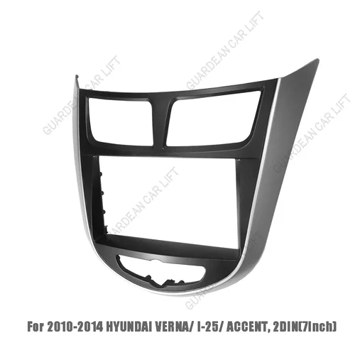 Imagen 2 del producto Fascias de Radio de coche de 7 pulgadas para Hyundai I-25/Accent/Solaris/VERNA 2010 + reproductor estéreo Android 2Din unidad principal Panel marco de tablero