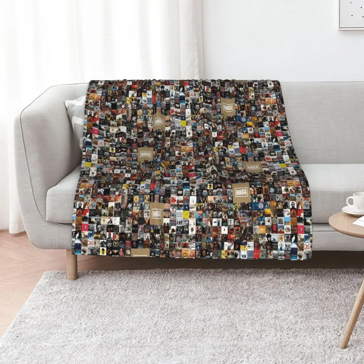 Greatest Hip Hop Albums 1986 - 2018 Throw Blanket Thermal Decoratives Thin Luxury Cute Plaid Plaid on the sofa Blankets