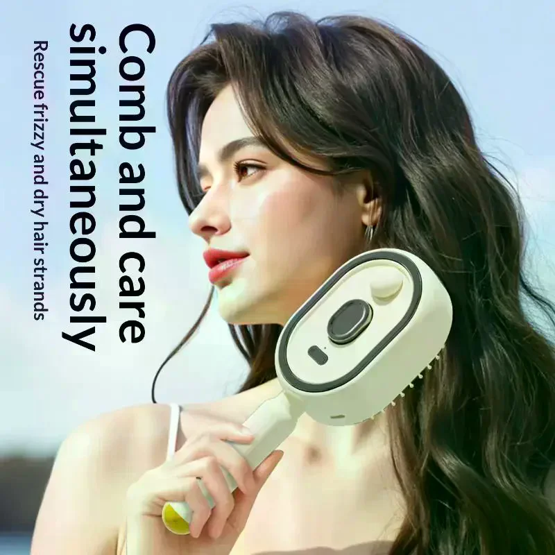 Hair Care Spray Massage Comb Vibration Scalp Massage Hairbrush Head Massager Hair Sprayer Atomizing Brush Hair Oil Applicator