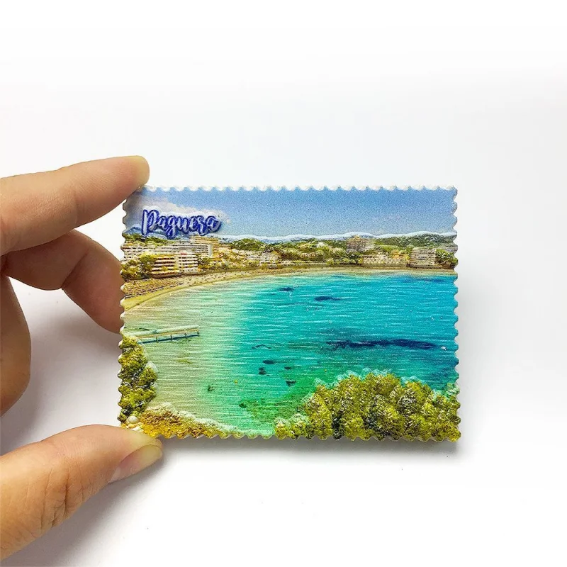 

3D Resin Spain Pagueresa Beach Scenery Refrigerator Magnet Fridge Magnets Decoración Hogar Home Decor Items Cute Magnets