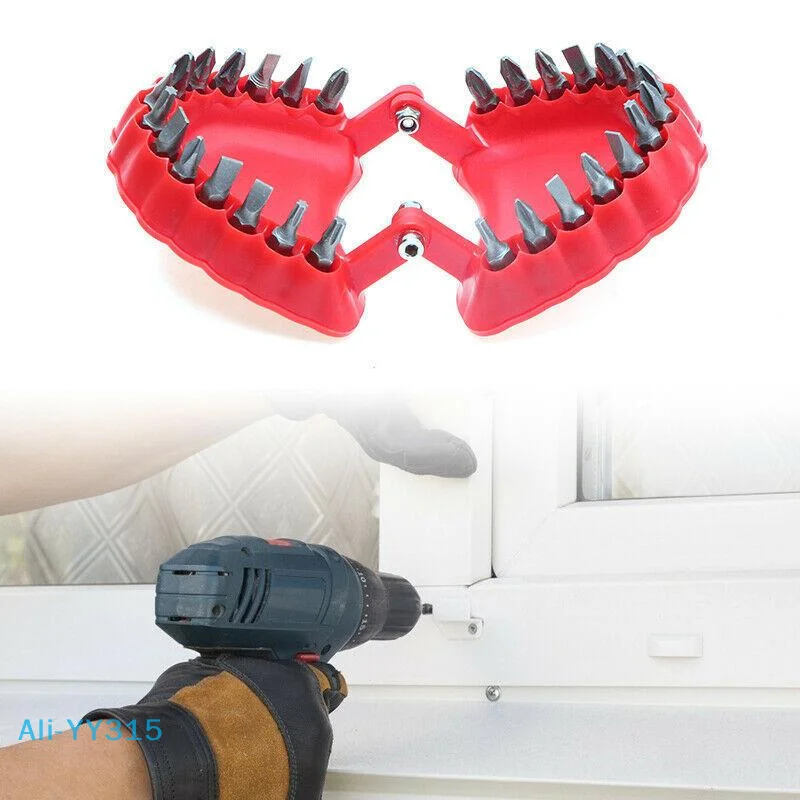 

【Y】Portable Denture Drill Bit Holder Teeth Model Design Screwdriver Bit Holder Fits 1/4 Inch Hex Bit Drive Bit Adapter Tools