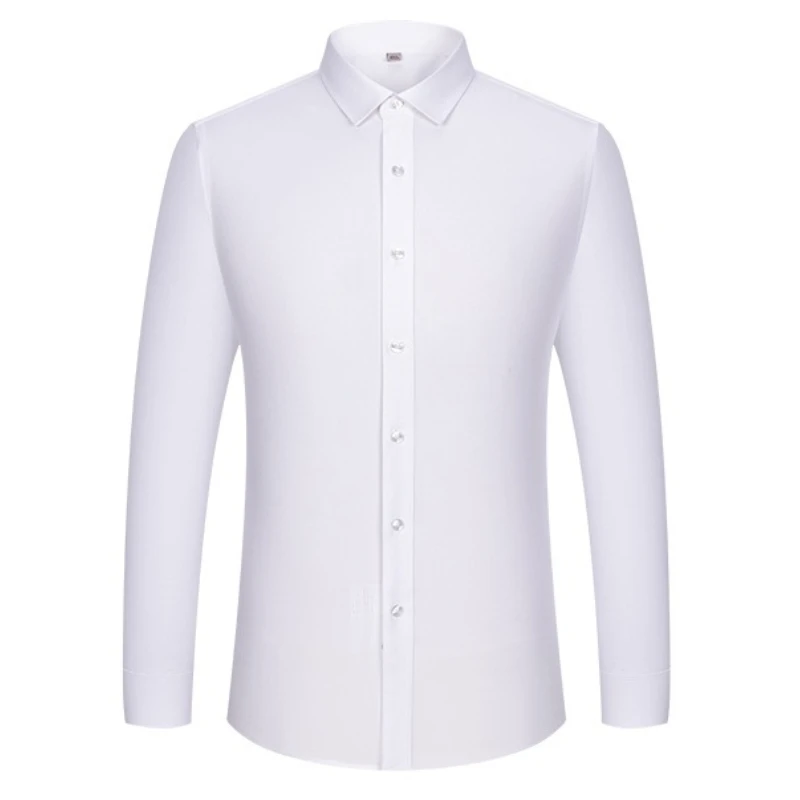 

Mugwort Fiber 8XL Soft Cozy Work Man Shirts Long Sleeve Formal White Shirt for Man Long Sleeve Slim Fit Business Casual Office