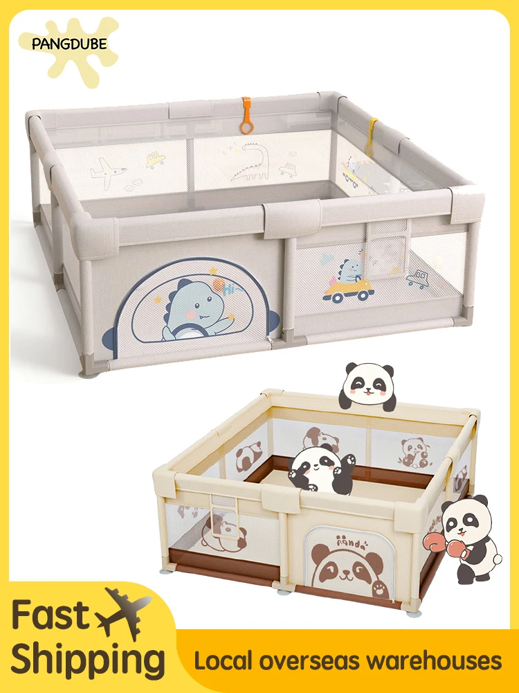 PANGDUBE Box per bambini Parco giochi Robusta recinzione di sicurezza Ampia area di gioco per attività per bambini Cortile da gioco interno con rete traspirante