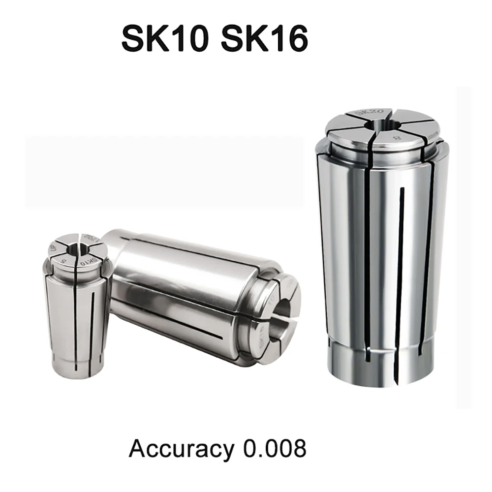 1pcs Spring Collet SK10 SK16 Accuracy 0.008mm Spring Steel Holder CNC Machine Center Engraving Lathe Tool Collets Milling Chuck