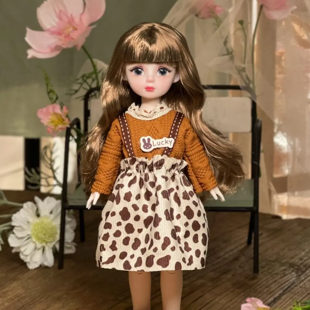 1 Set 1/6 SD 30cm  Doll with Clothes Long Hair Attractive Eyes Princess Dress Up  Dolls Elegant Anime