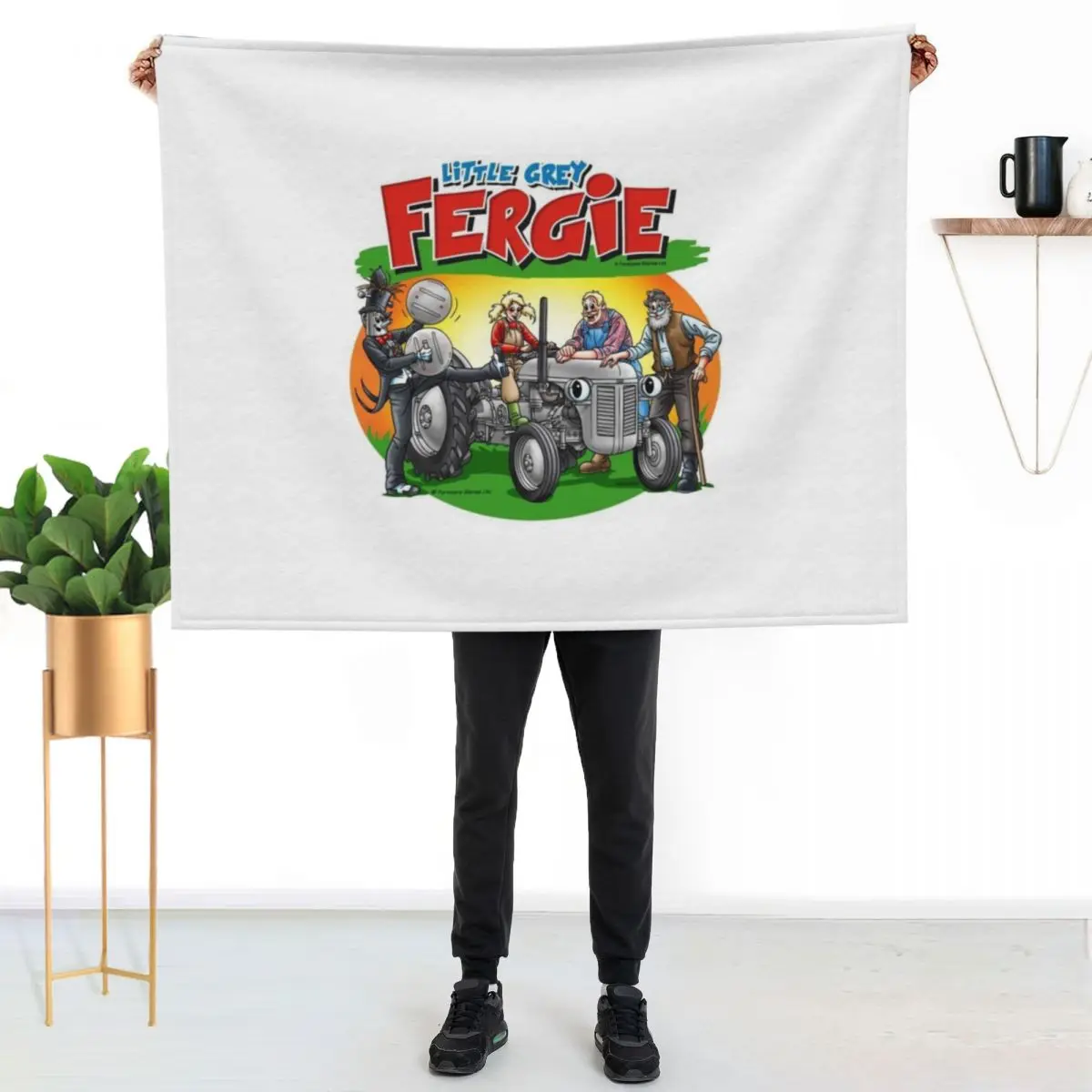 Little Grey Fergie and friends Throw Blanket Warm Plush Fuzzy Blanket for Living Room