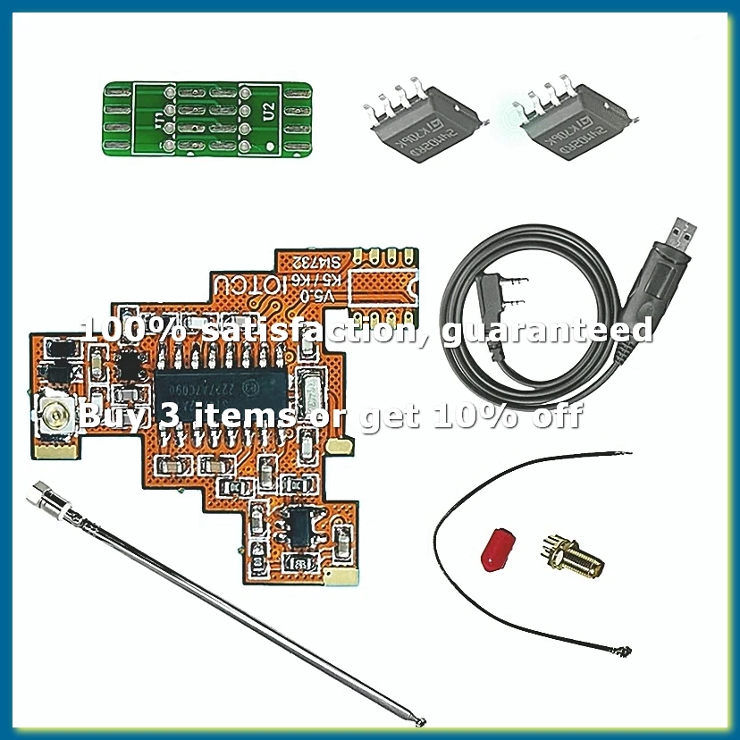 ●SI4732 V5.0 FPC Module+2x2M Chip+Antenna Full Kit Multi System for UVK5 UVK6 HF Shortwave Full Band Reception-ABFB