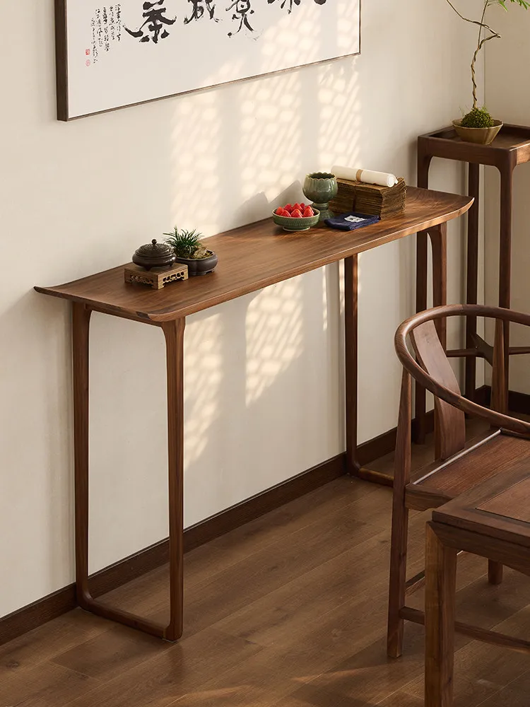 

PYJ black walnut counter case new Chinese entrance storage table solid wood entrance table