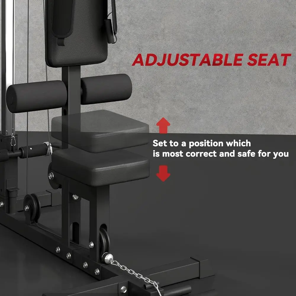 Lat High Low Pulley Station With Adjustable Seat And Footplate_voghion.com