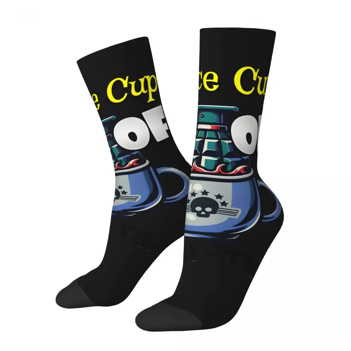 Calcetines divertidos de compresión para hombre, calcetín de Hip Hop, Harajuku, h-helldivers, patrón feliz sin costuras, estampado, informal