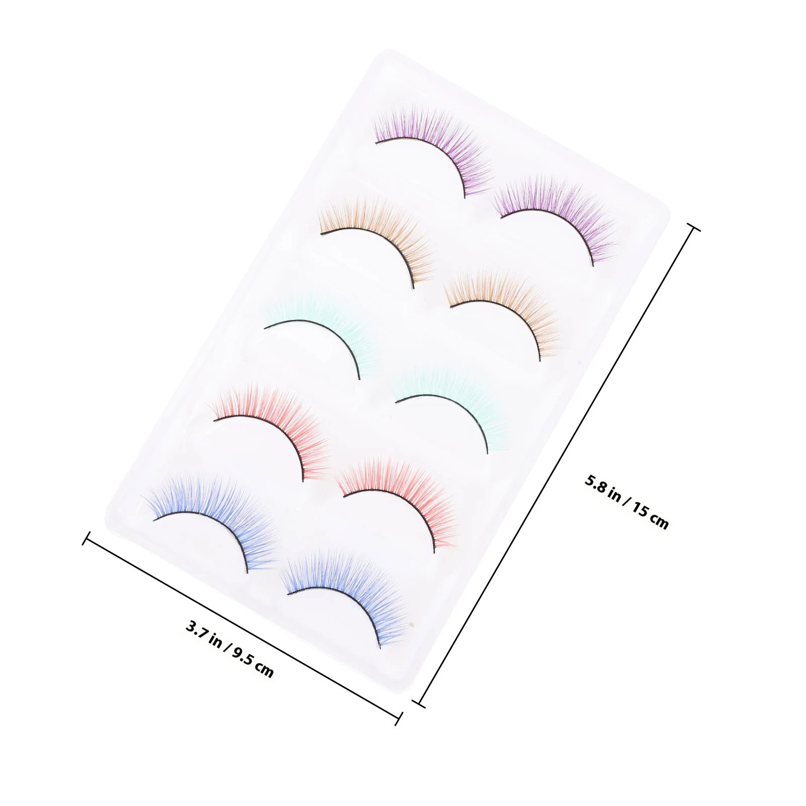 رموش صناعية ملونة ثلاثية الأبعاد قابلة لإعادة الاستخدام رموش مكياج نسائية خفيفة الوزن رموش صناعية لمرحلة الحفلات ديكور ذاتي الصنع