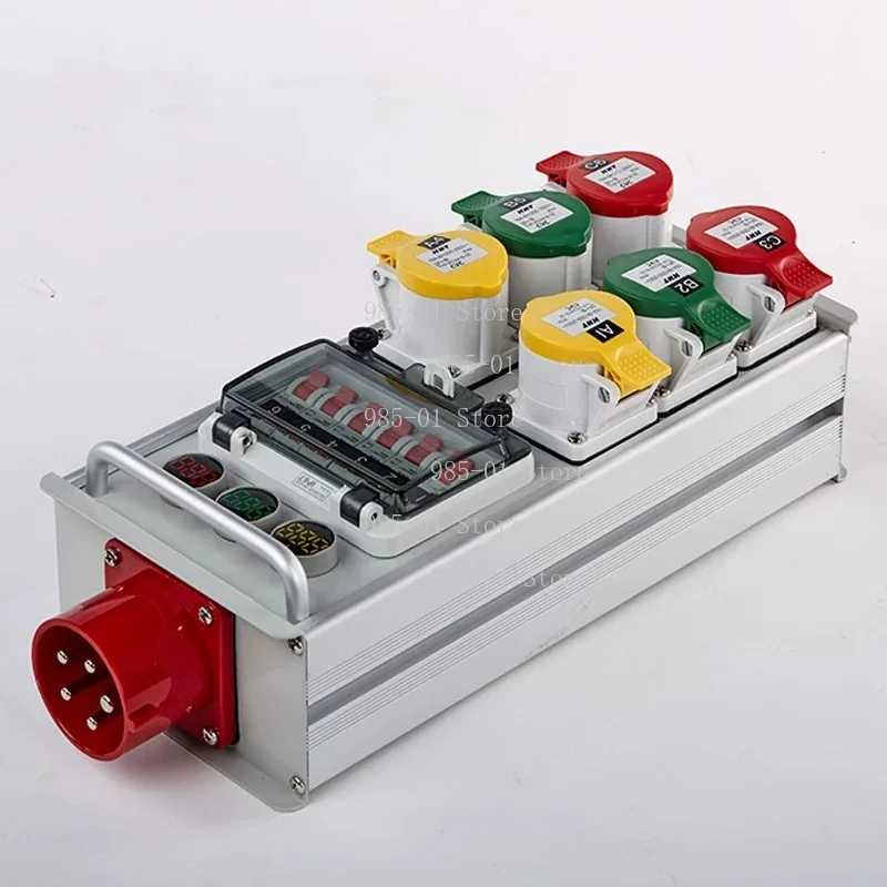 6-Way Electrical Box 16A Socket Box Portable Large Screen LED Screen Power Box Controller Stage Distribution Box