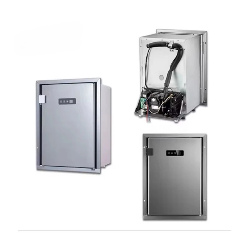 Stainless Steel RV Refrigerator Marine Yacht RV 12v 24v Refrigerator Dual Zone RV