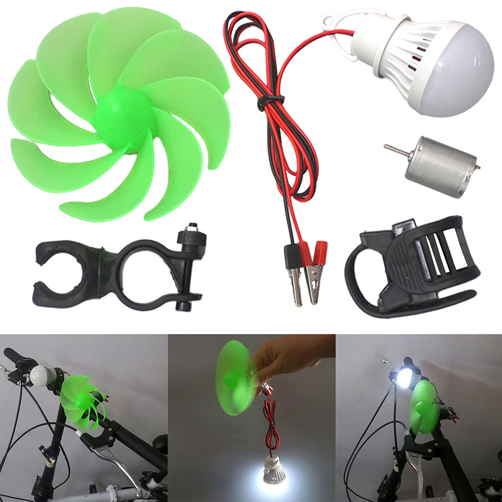 

Wind Turbine Motor 0.1-22V Blade W/Bulb DIY Kit DC Power Alternative Energy Generator 0.01-0.2A Home Wind Power Supplies