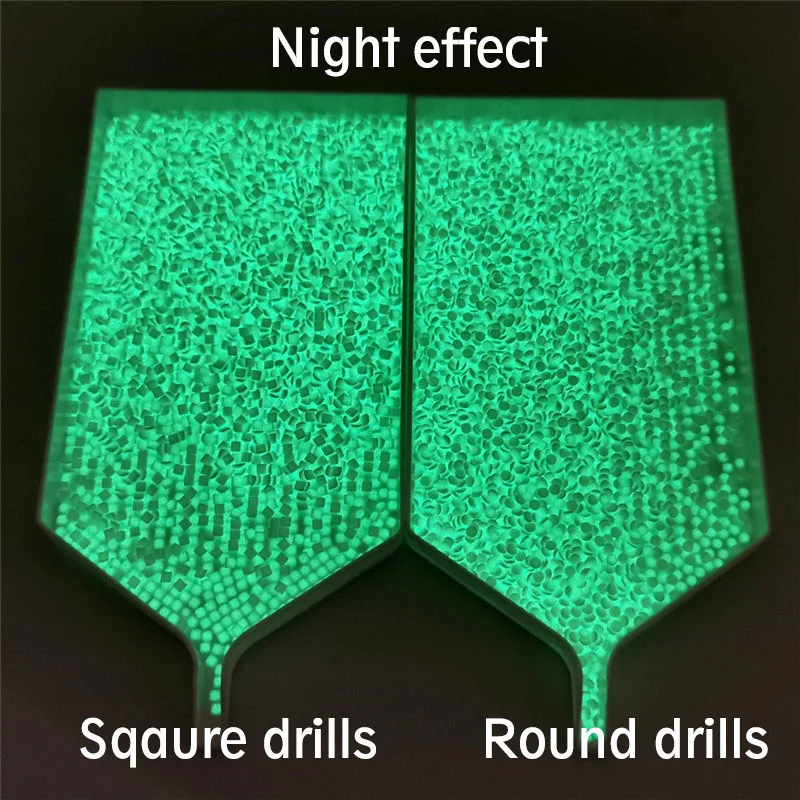 Luminous Round/Sqaure Diamond Fluorescent Diamond Luminous Square Diamond Painting Mosaic Embroidery Accessories Diy Glow Stones