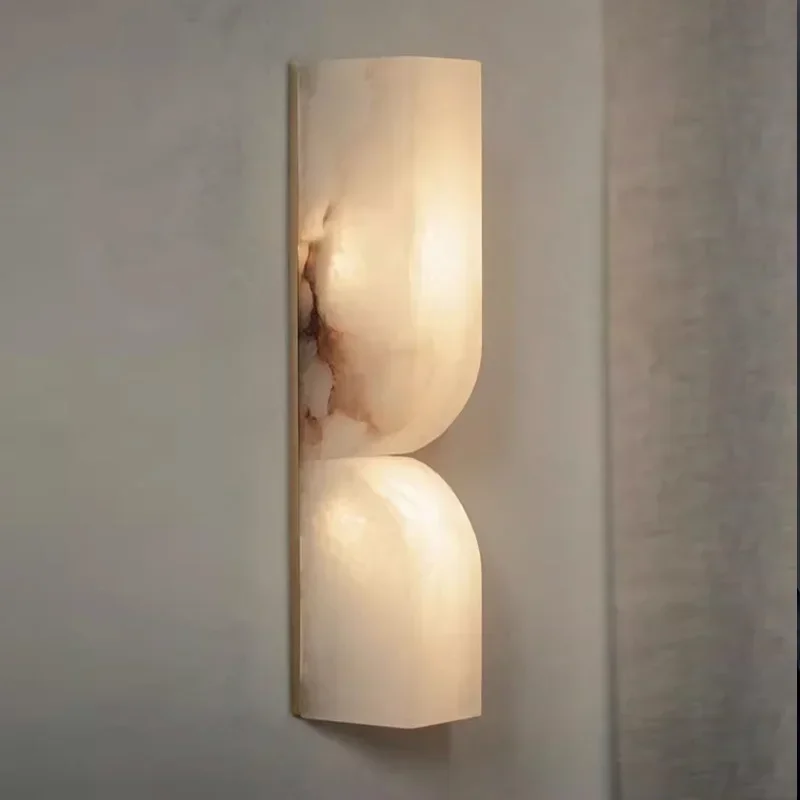 

Modern wall lamp alabaster bedroom bedside lamp headlamp background wall wall lamp Nordic creative indoor lighting