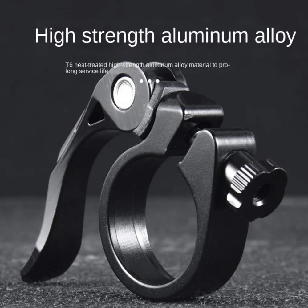 1pc Aluminium MTB Quick Release Seatpost Clamp Wear-resistant 31.8/34.9mm Bike Canoe Saddle Collar Bolt Ultralight Clamping