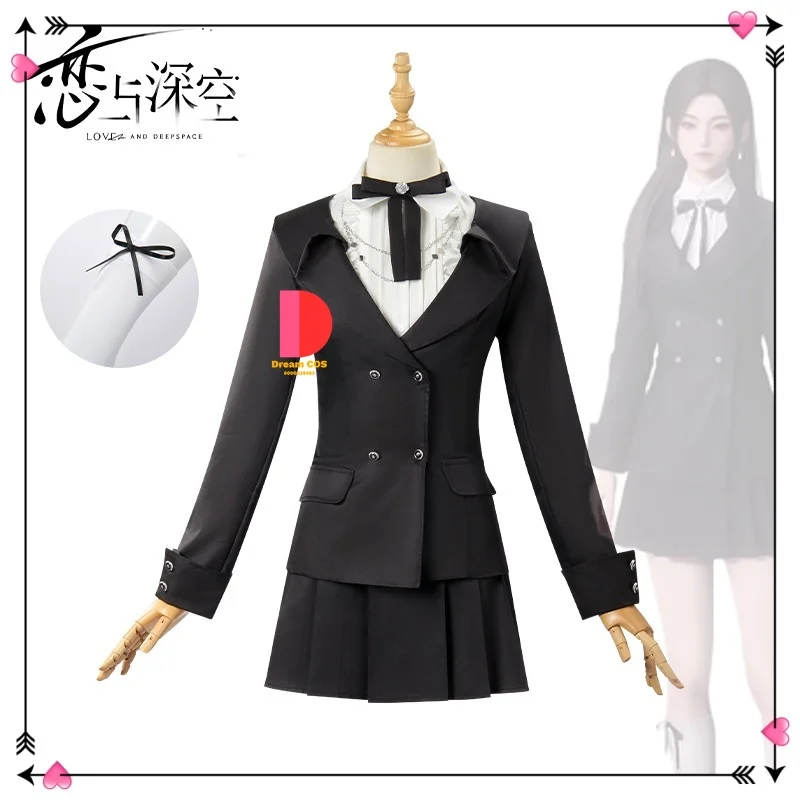 

Love and Deep Player Character Space Meeting A Beautiful Dream Deep Space Hunter Black Suit Set Cosplay Costume Two-dimensional