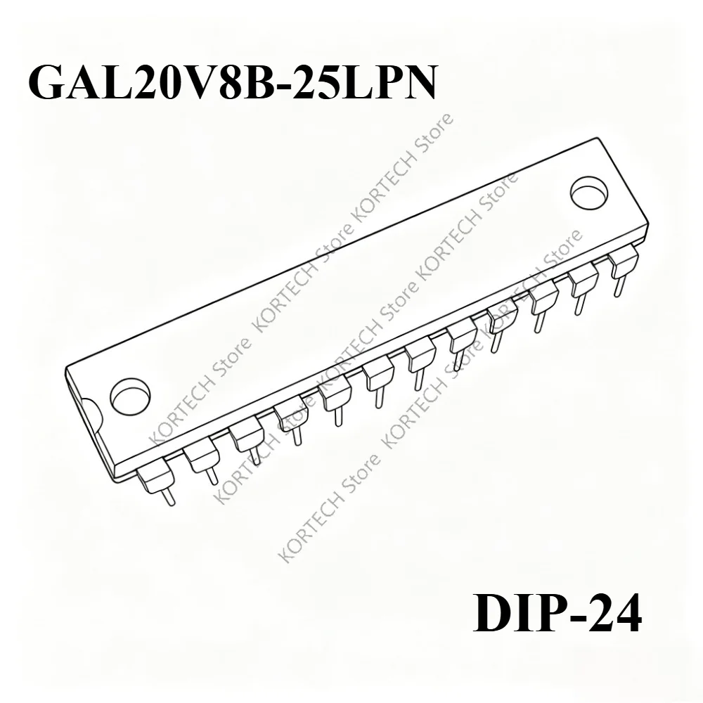 10Pcs/Lot Original GAL20V8B-25LP GAL20V8 GAL20V8B 25LP GAL20V8B-25LPN DIP-24 Best quality