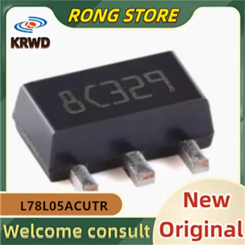 50PCS 8C329 8C***  New and Original Chip IC SOT-89 L78L05ACUTR L78L05ACU L78L05A L78L05 78L05