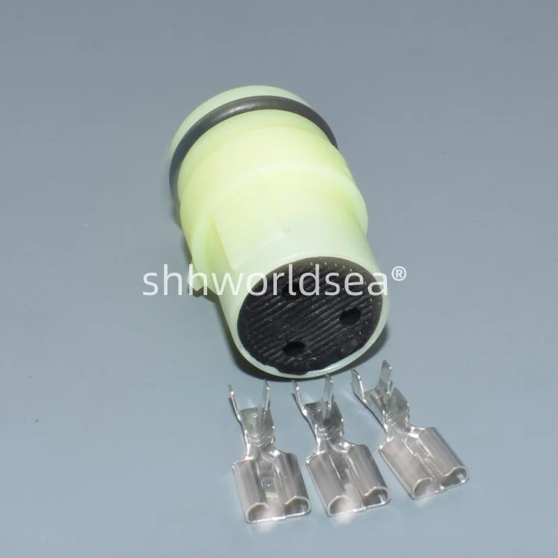 2/100set 3Pin 6.3mm Female Male round generator pug oxygen sensor Automobile Waterproof Spark Connector plug 6187-3551 6180-3541
